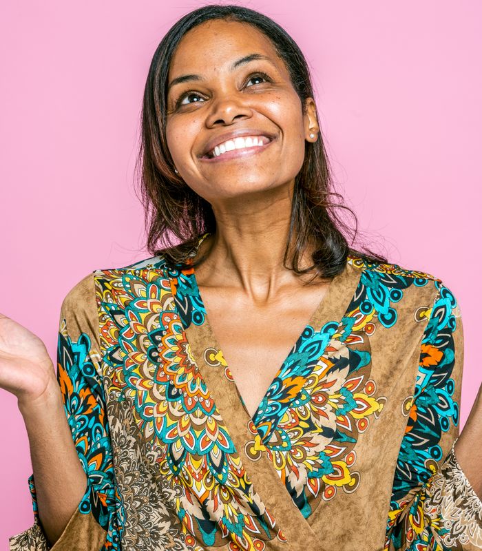 Confident mature woman smiling
